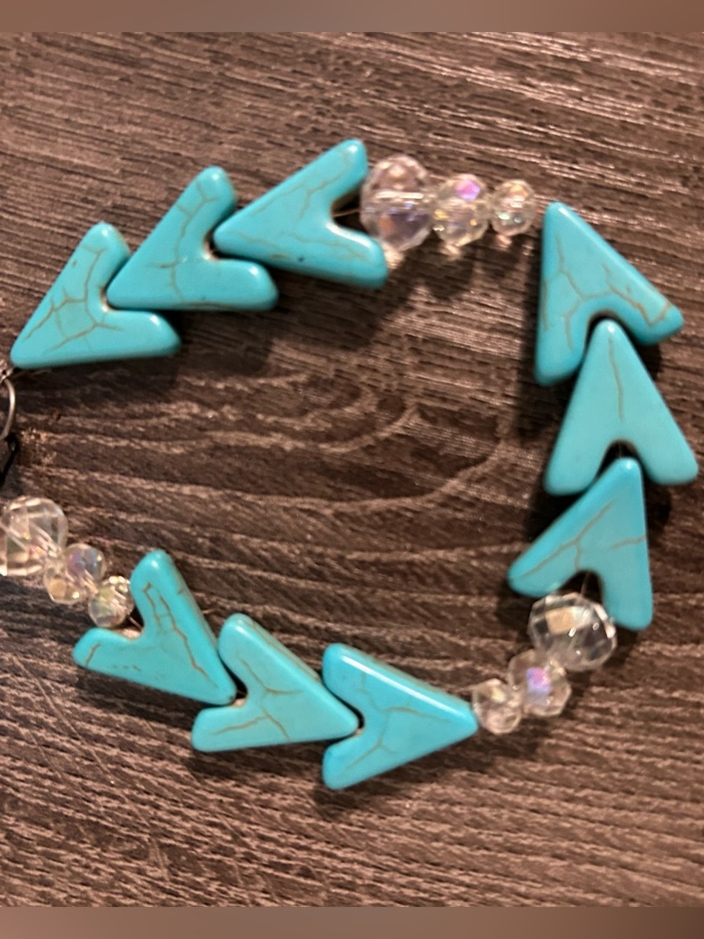 Turquoise Arrow Bead Stretch Bracelet - Women Jewelry